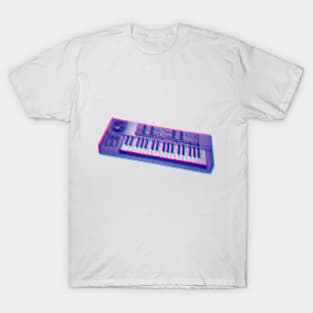 Moog Source 8 bit 3D Synth Design T-Shirt